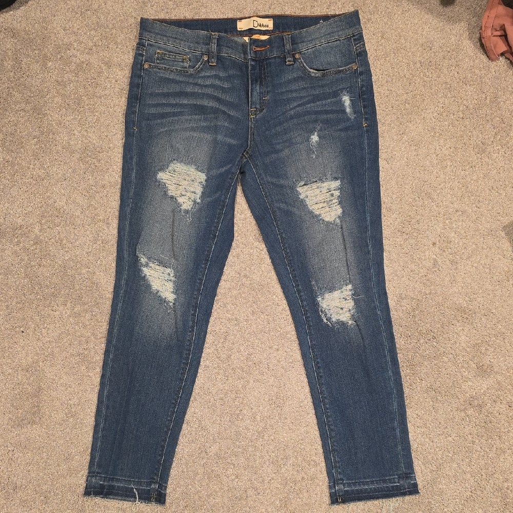 Dittos Distressed Blue Denim Jeans